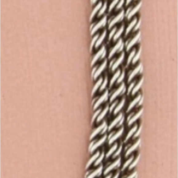 TIFFANY & CO 925 STERLING LAYERED 16” & 18kt gold triple strand necklace - Picture 10 of 16